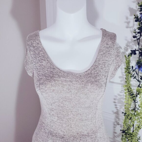 Gray ACEMI Warm Grey Heather Ballet Style Skater Dress- Small - Picture 7 of 13